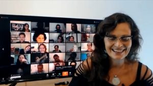 Formação em Fluxonomia 4D: aula telepresencial conectando pessoas em 28 cidades brasileiras e 2 países no ano de 2016.